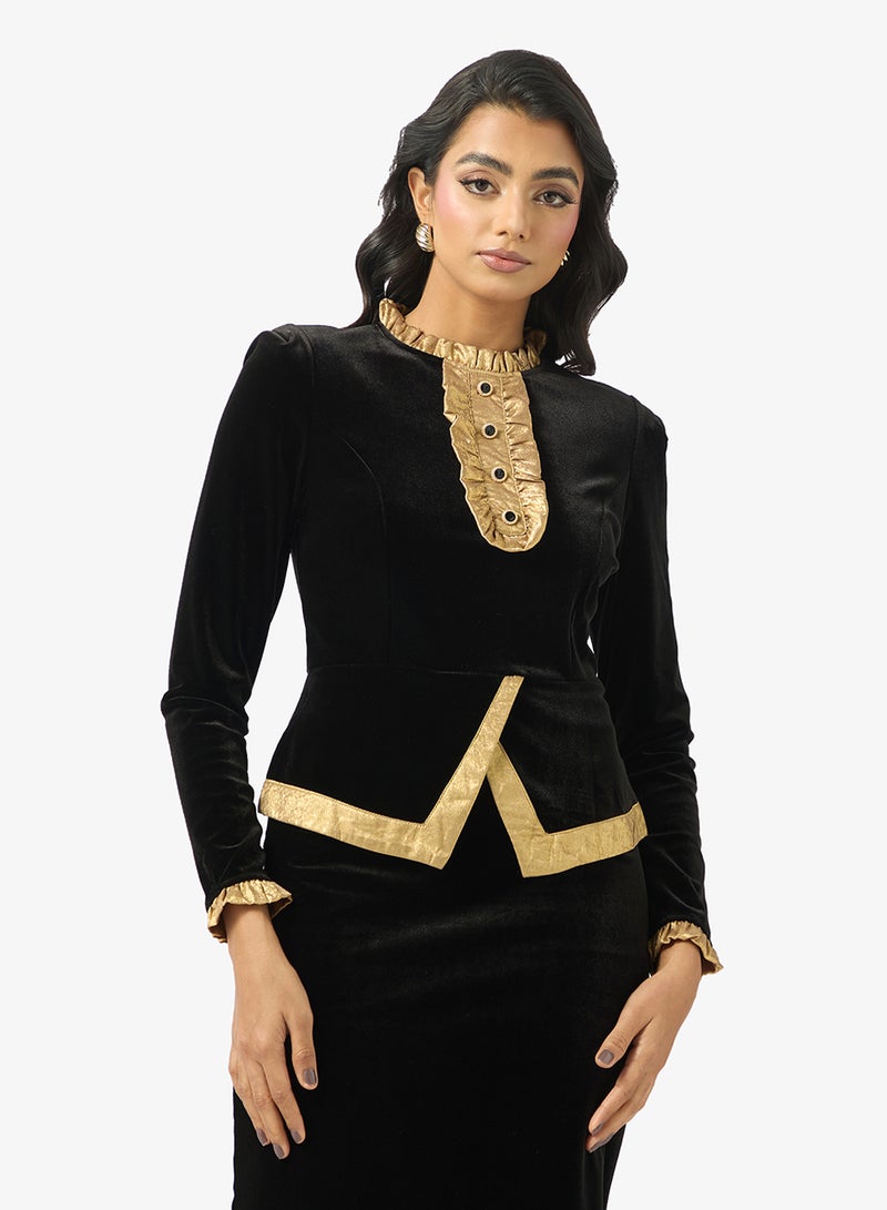 Khizana Blazer & Column Skirt Set - Image 3